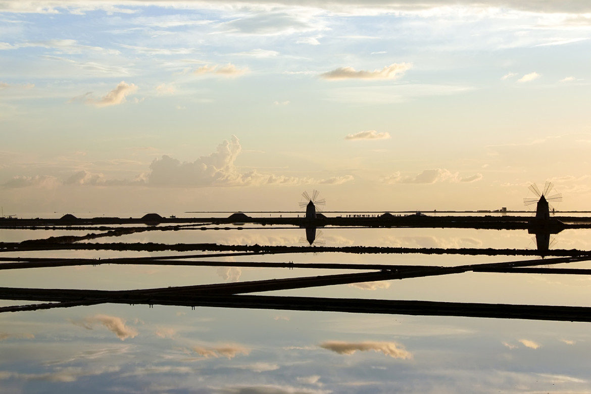 Le saline della Riserva di Trapani e Paceco, nei dintorni di Nubia