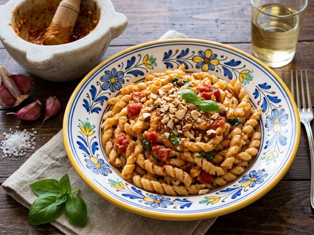 busiate con pesto alla trapanese